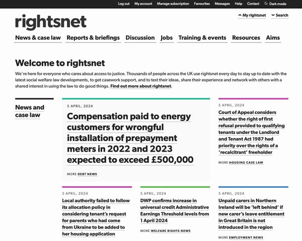 Web design and development for rightsnet
